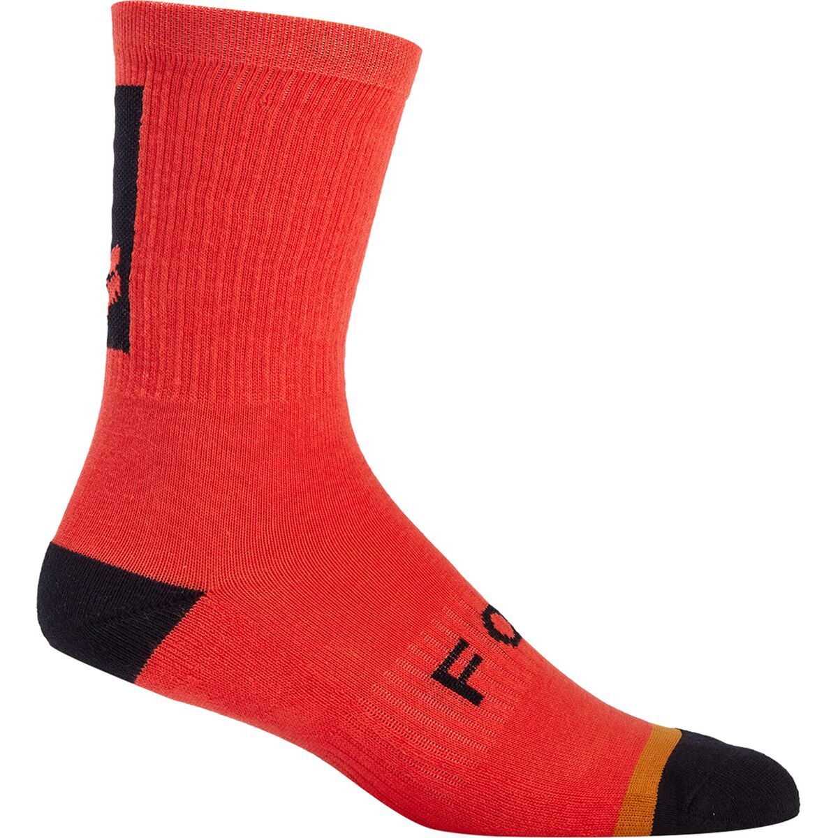 Fox Racing Defend 8in Sock Orange Flame, XS/S