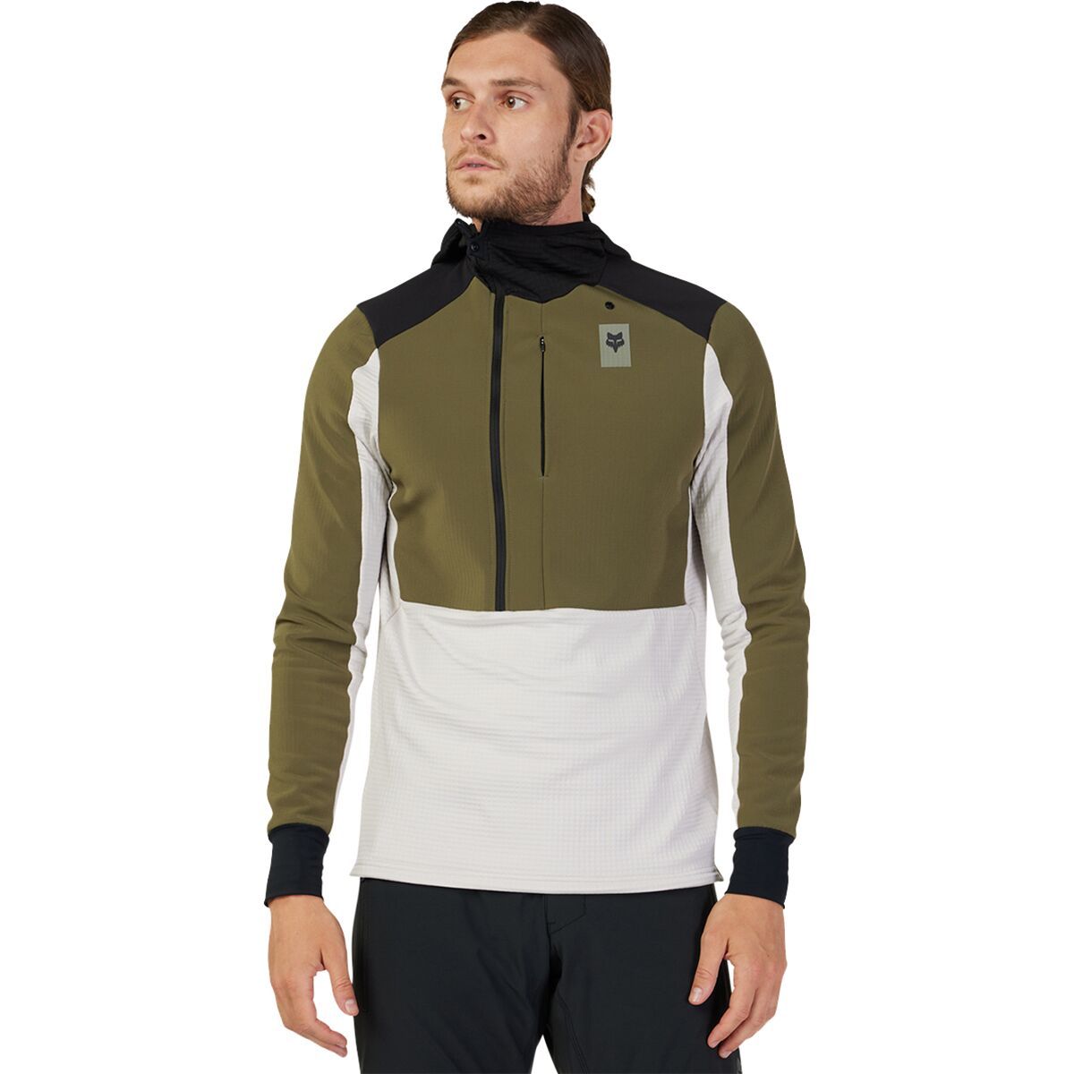 Image of Fox Racing Defend Thermal Hoodie - Men's Olive Green, XL