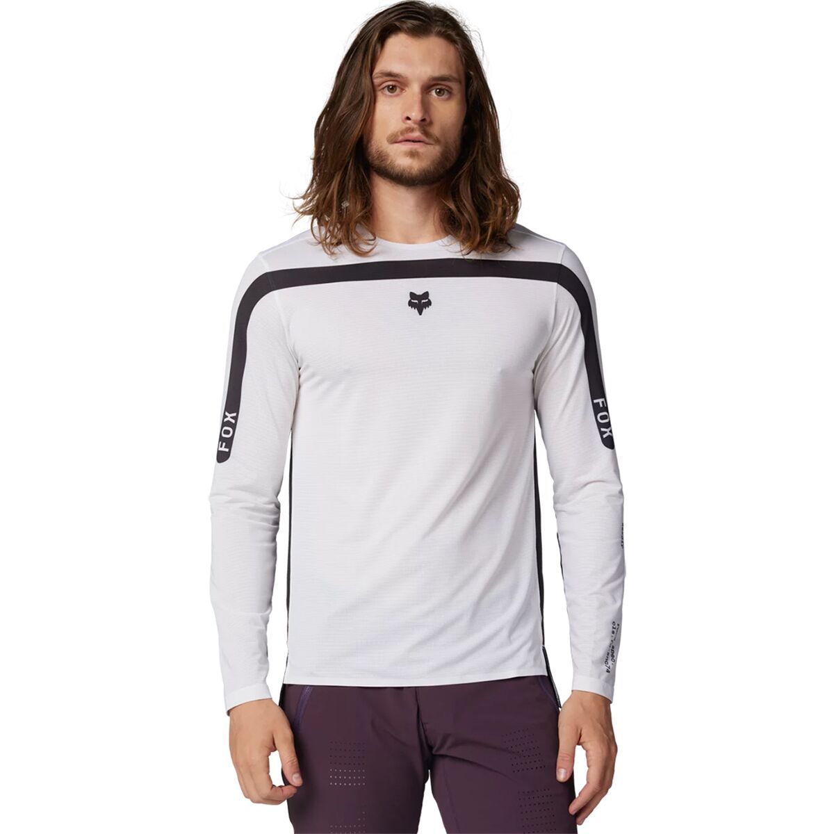 Fox Racing Flexair Long-Sleeve Jersey - Men's Aviation Race White, M