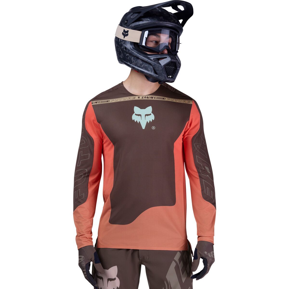 Image of Fox Racing Flexair Long-Sleeve Jersey - Men's Cocoa, M