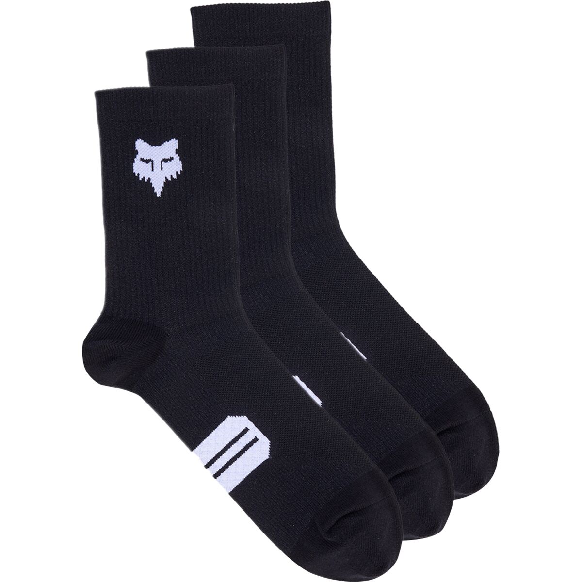 Image of Fox Racing Ranger 6in Sock - 3-Pack Black, S/M