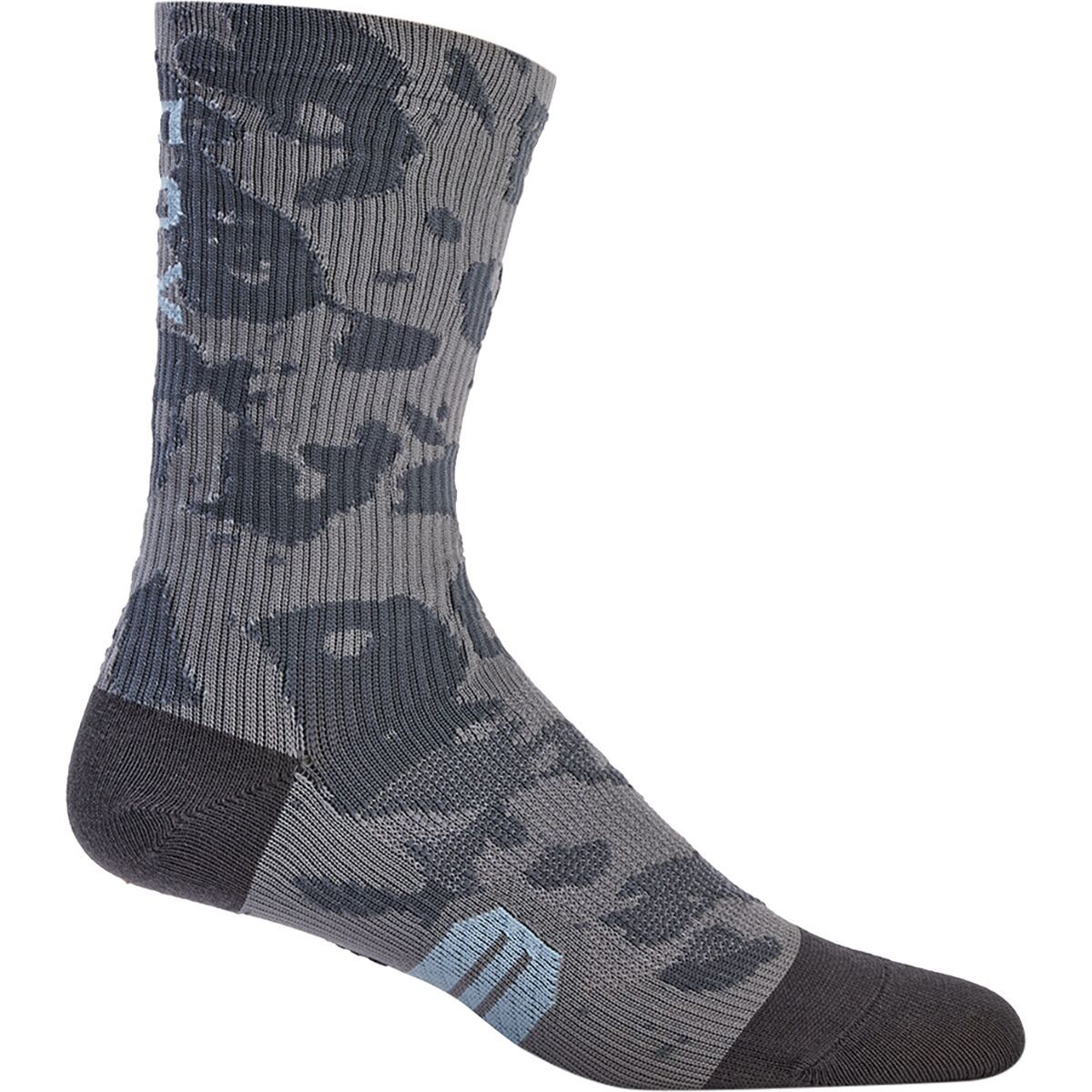 Fox Racing Ranger 8in Sock Grey Camo, XS/S