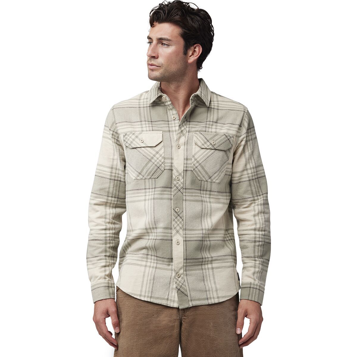 Image of Fox Racing Traildust Flannel - Men's Cream, L