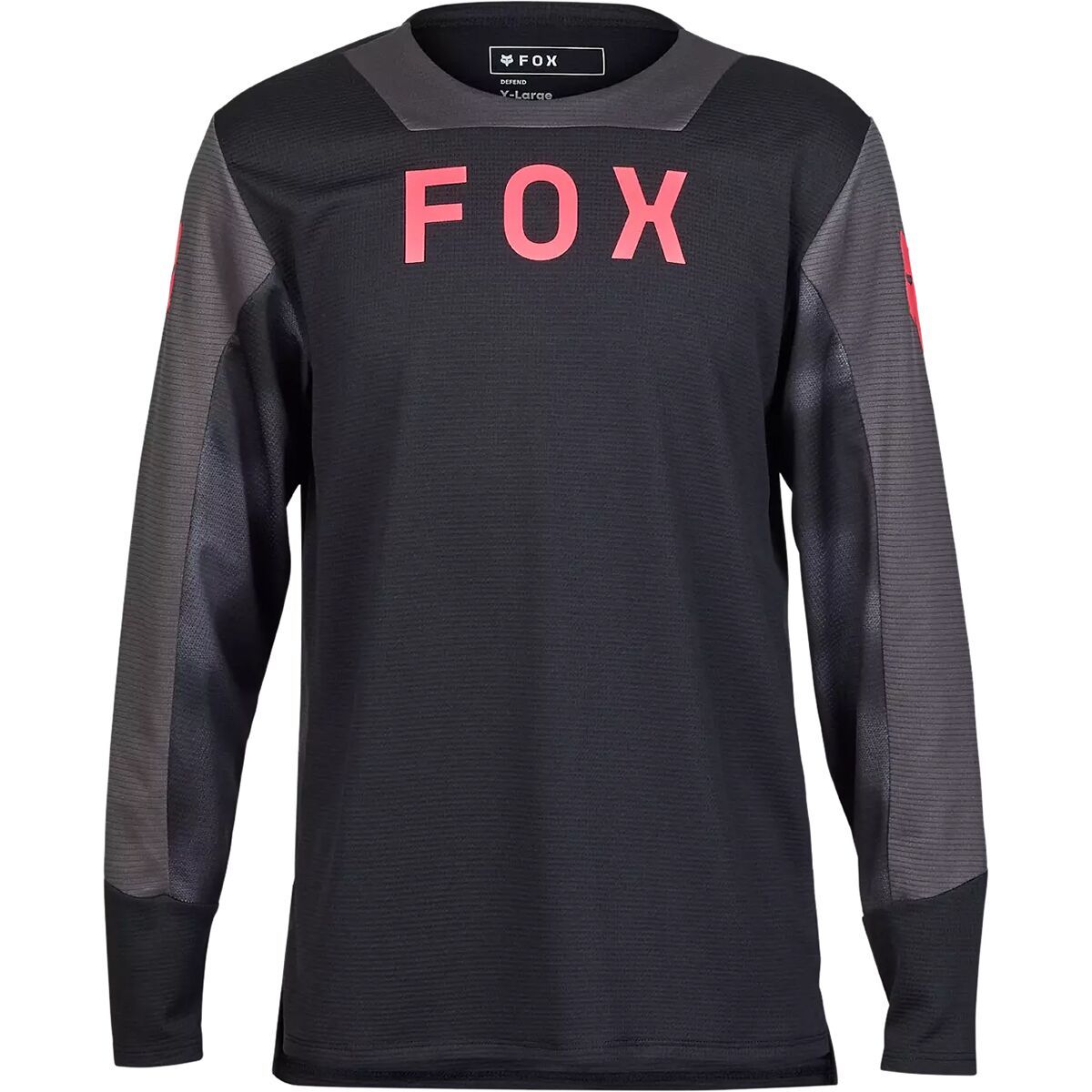 Image of Fox Racing Defend Long-Sleeve Jersey - Kids' Black Taunt, M
