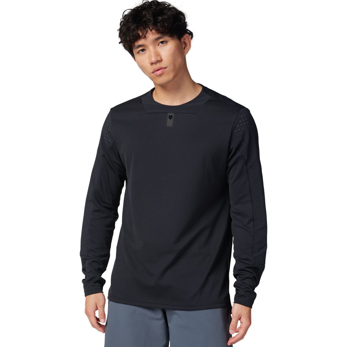 Image of Fox Racing Defend Long-Sleeve Jersey - Men's Black, L