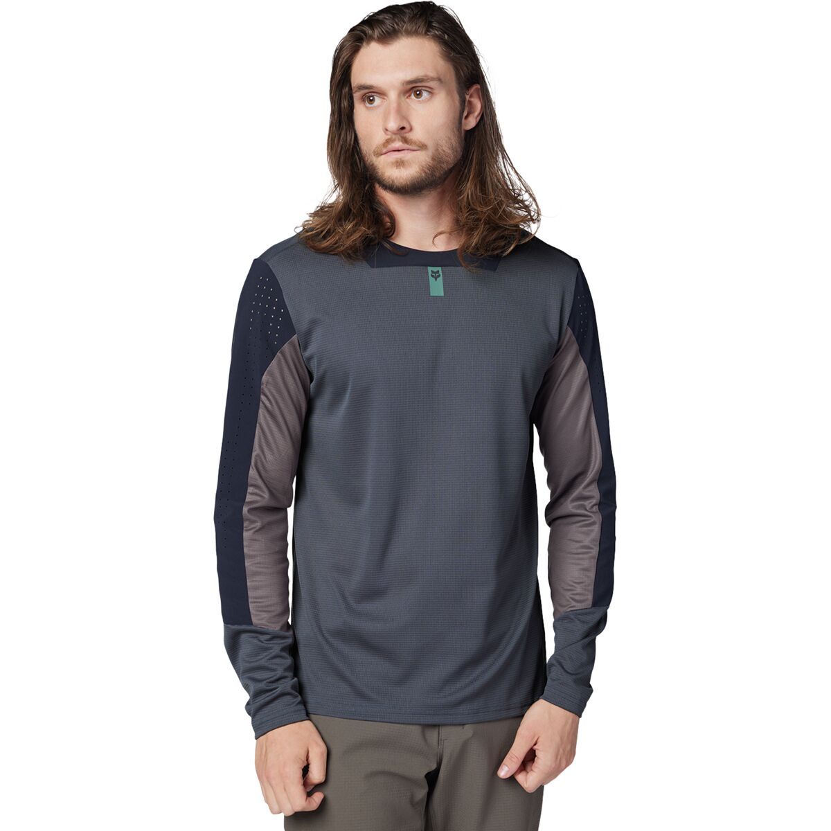 Fox Racing Defend Long-Sleeve Jersey - Men's Graphite, XXL