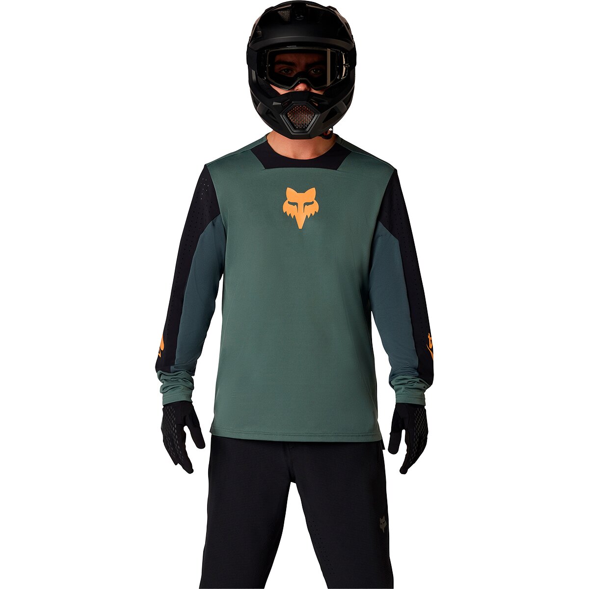 Image of Fox Racing Defend Long-Sleeve Jersey - Men's Sage Creation, M