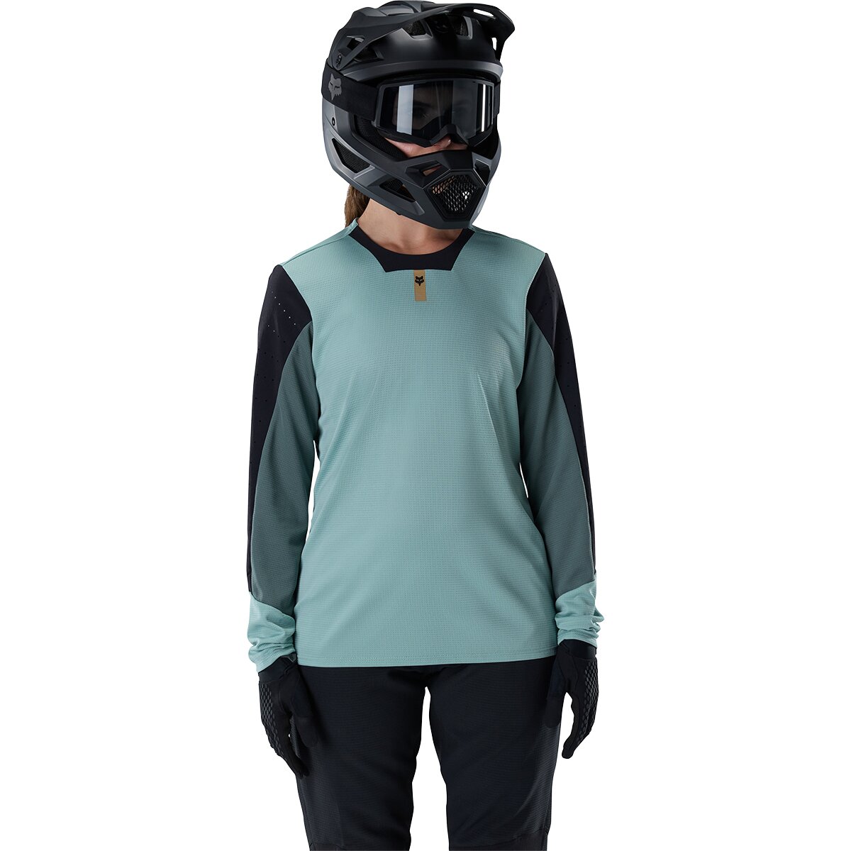Image of Fox Racing Defend Long-Sleeve Jersey - Women's Arctic Blue, S