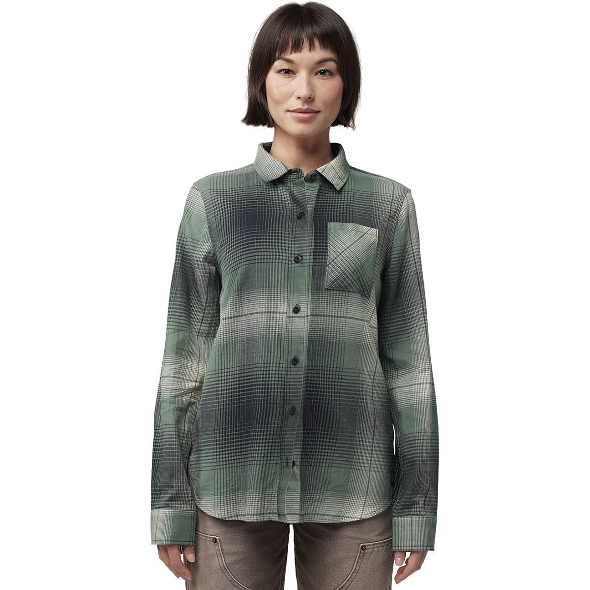 Image of Fox Racing Traildust Flannel Jersey - Women's Hunter Green, M