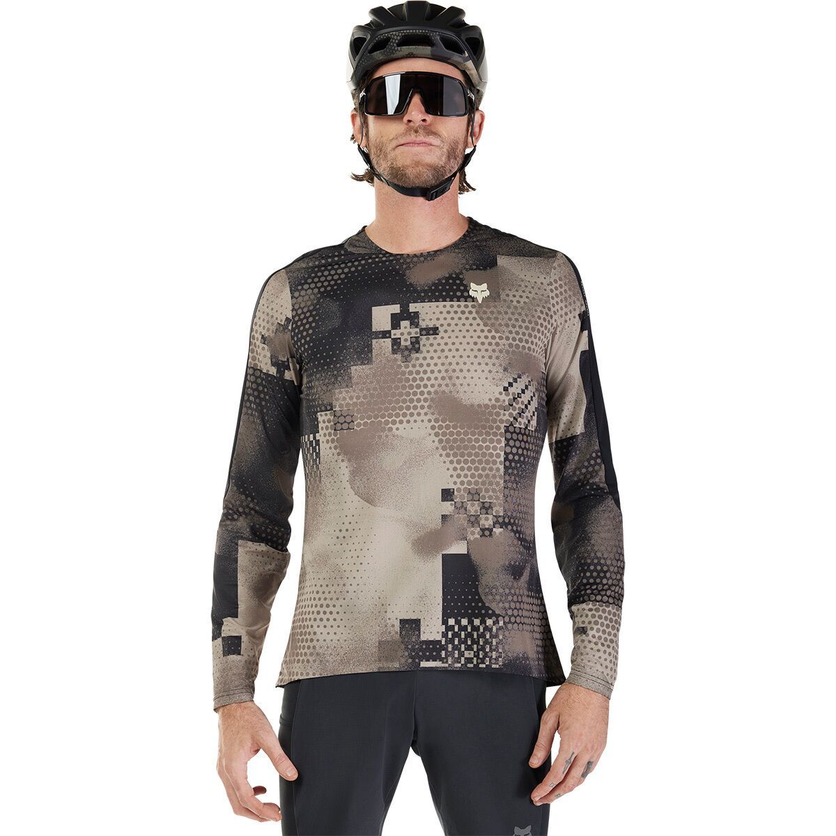 Image of Fox Racing Flexair Ascent Long-Sleeve Jersey - Men's Pulse Sand, M