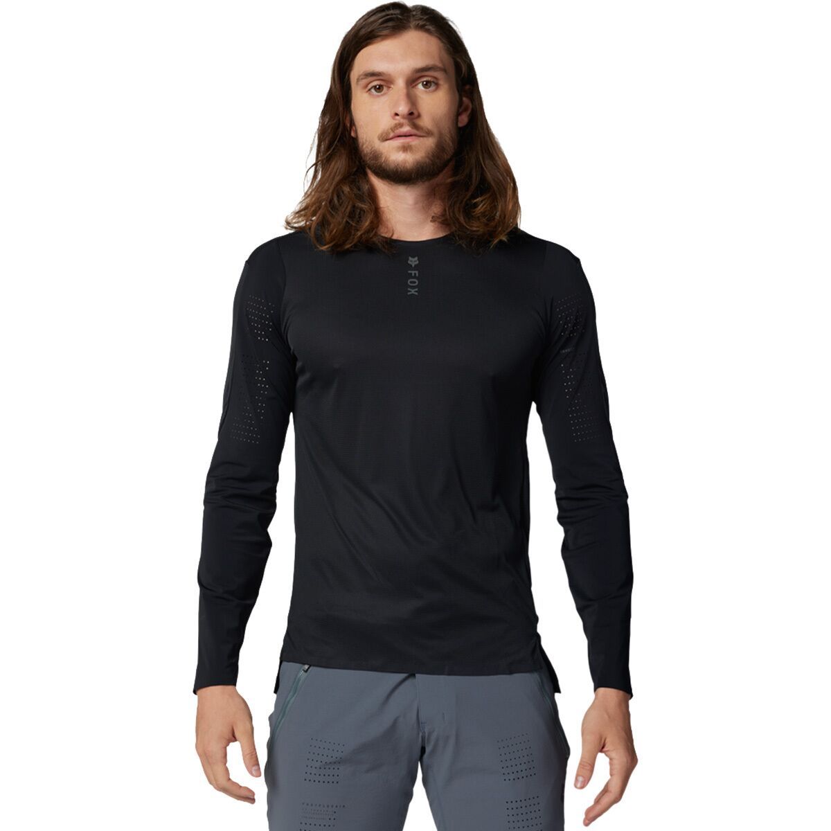 Image of Fox Racing Flexair Pro Long-Sleeve Jersey - Men's Black, S