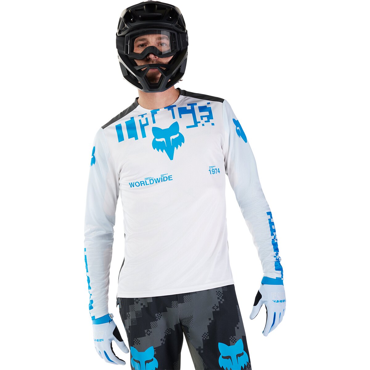 Image of Fox Racing Ranger Long-Sleeve Jersey - Men's Digi White, S
