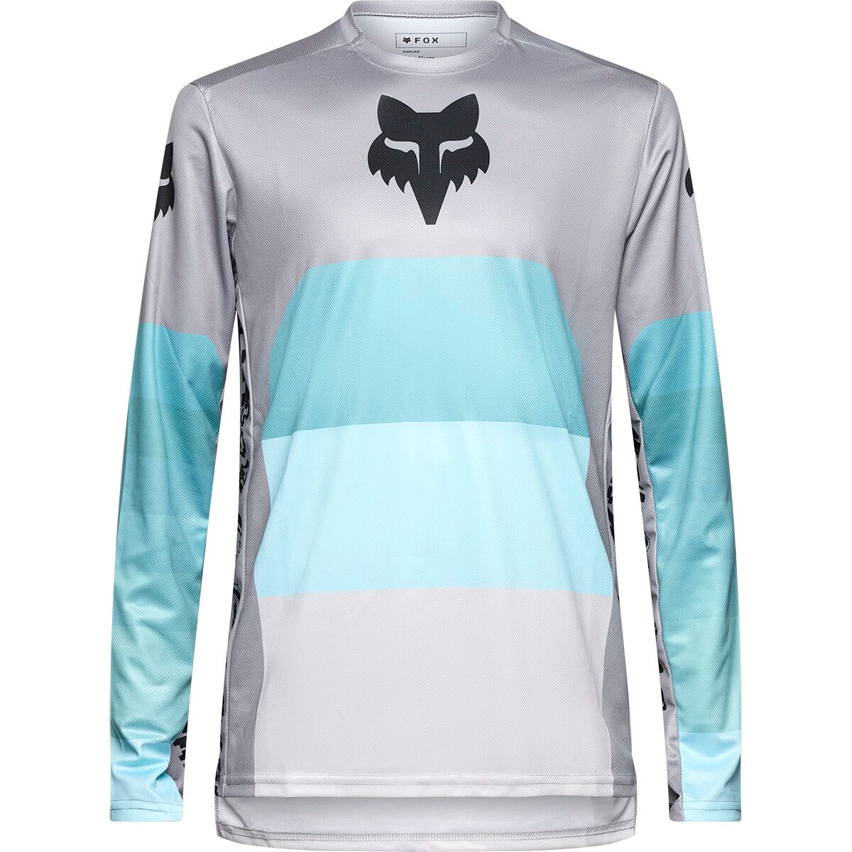 Image of Fox Racing Ranger Long-Sleeve Jersey - Men's Grid Steel Grey, S