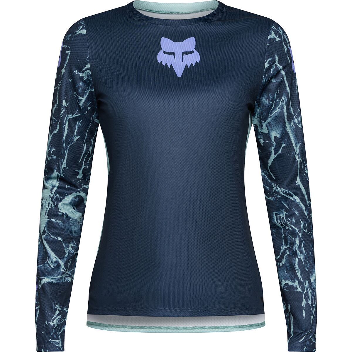 Image of Fox Racing Ranger Long-Sleeve Jersey - Women's Arctic Blue Image Print, L