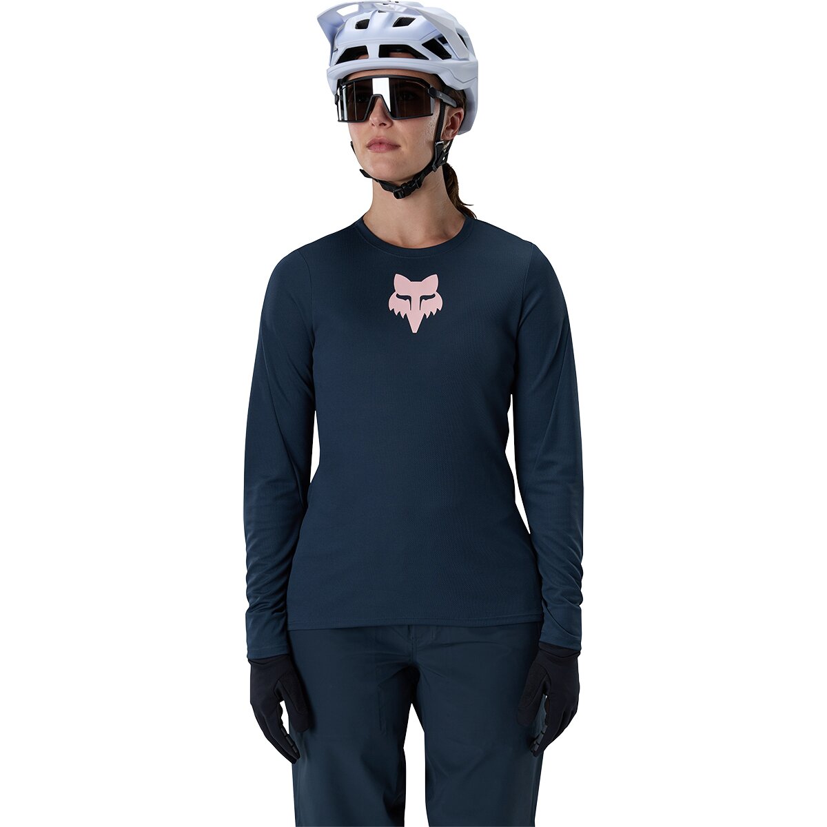 Image of Fox Racing Ranger Long-Sleeve Jersey - Women's Galaxy Blue Fox Head, S