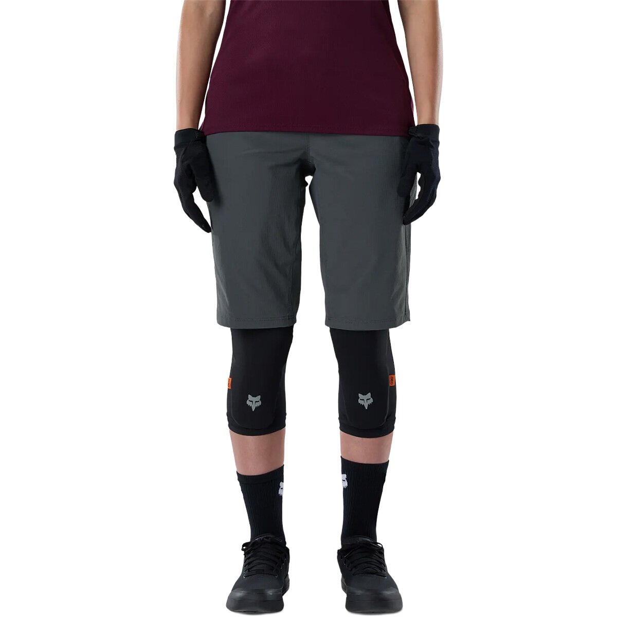 Image of Fox Racing Ranger Short + Liner - Women's Dark Shadow, 6