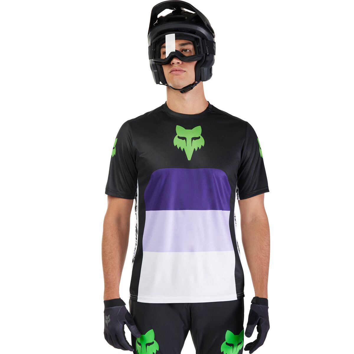 Image of Fox Racing Ranger Short-Sleeve Jersey - Men's Grid Black, L