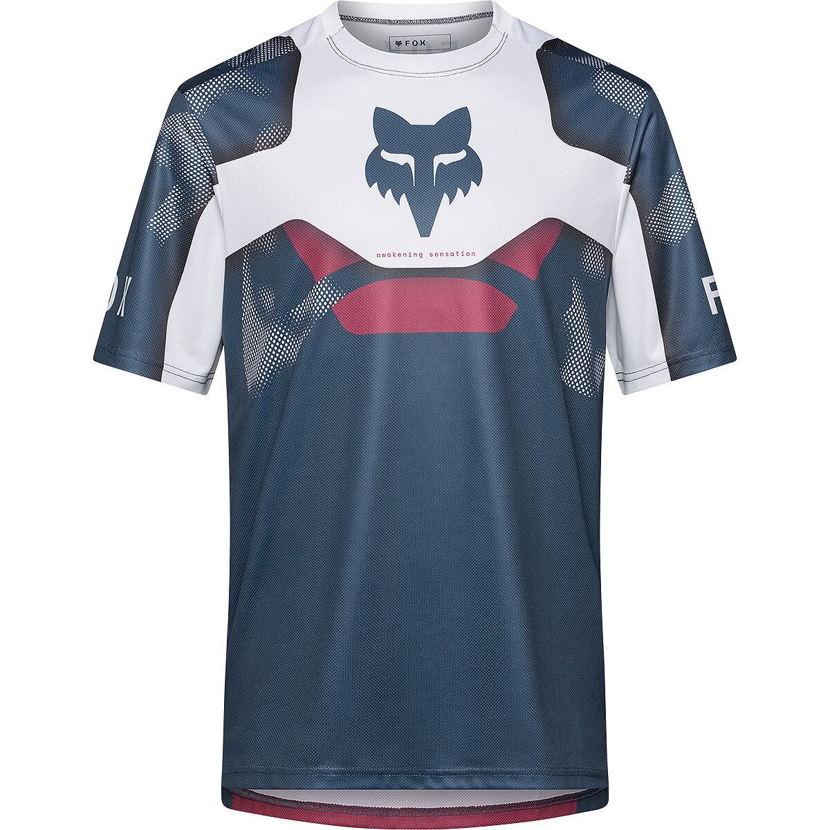 Image of Fox Racing Ranger Short-Sleeve Jersey - Men's White Tactile, M