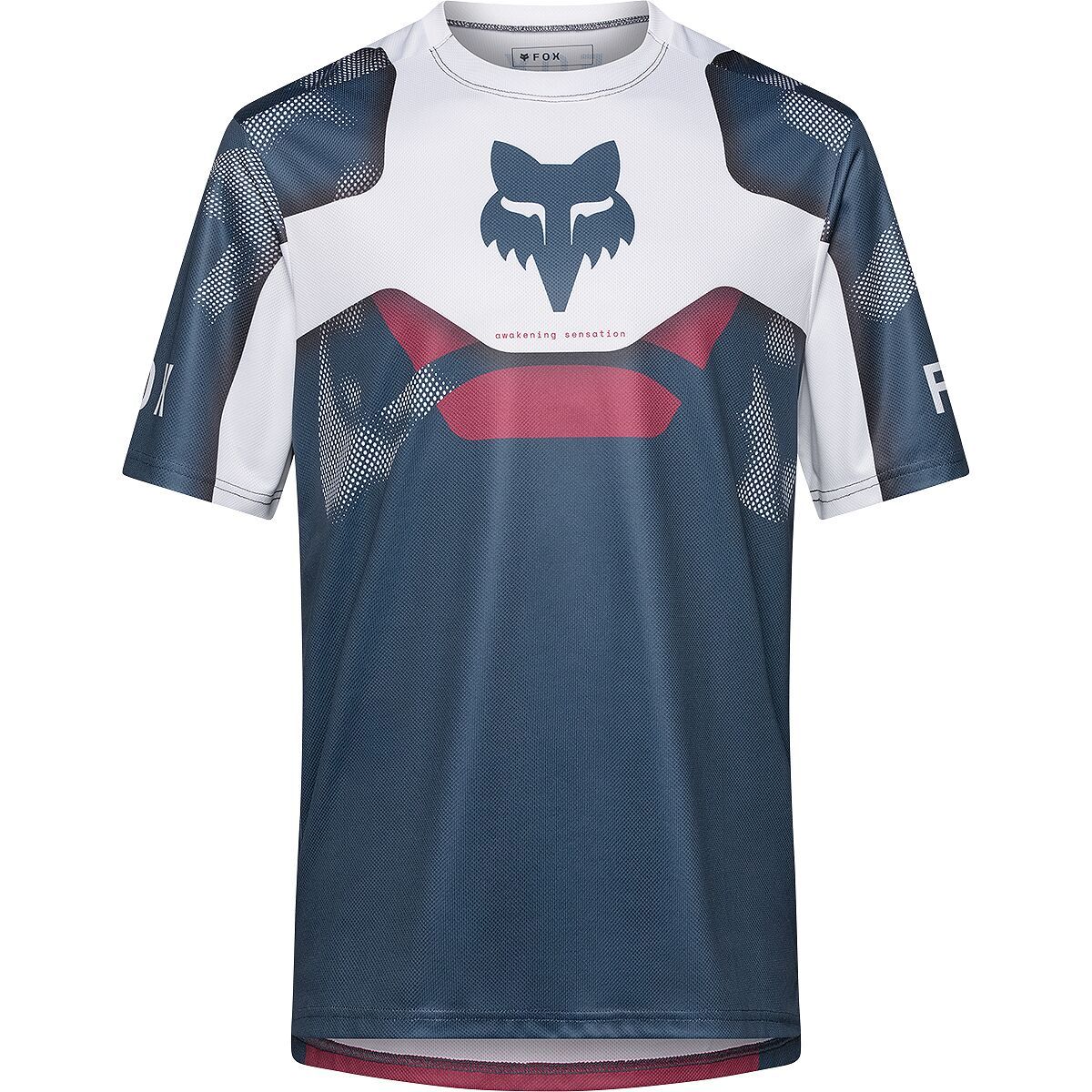 Image of Fox Racing Ranger Short-Sleeve Jersey - Men's White Tactile, L