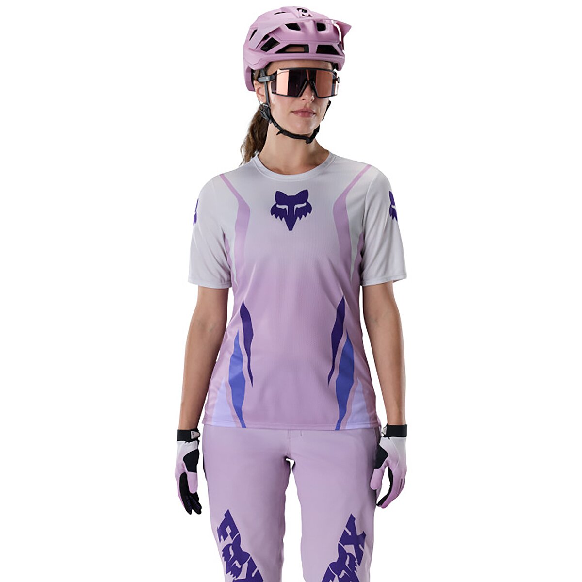 Image of Fox Racing Ranger Short-Sleeve Jersey - Women's Lavender Drift Foundry, L