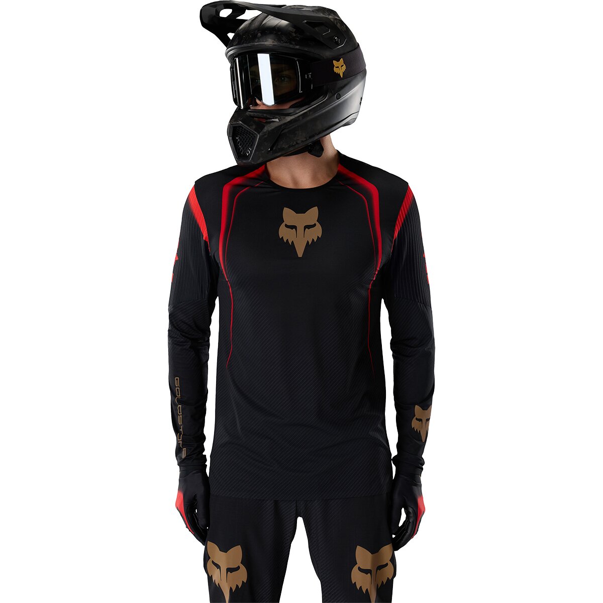 Image of Fox Racing Flexair Goldstone SE Long-Sleeve Jersey - Men's Black, XL
