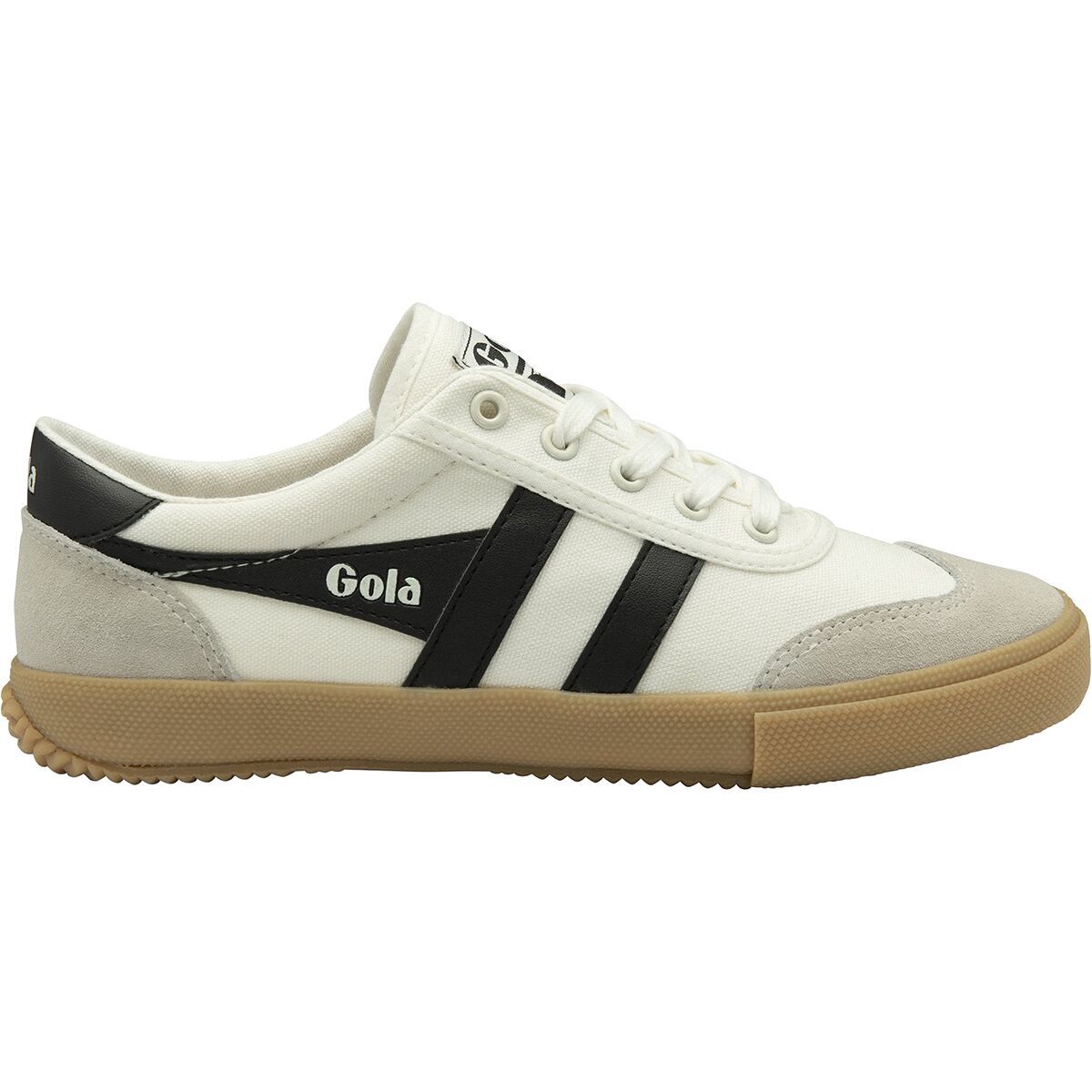 Gola Badminton Shoe - Women's Off White/Black/Gum, 6.0