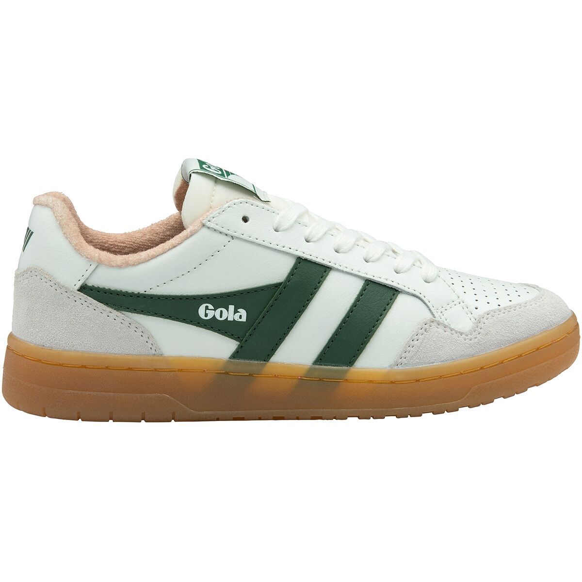 Image of Gola Eagle '86 Shoe - Women's White/Evergreen/Rose/Gum, 6.0