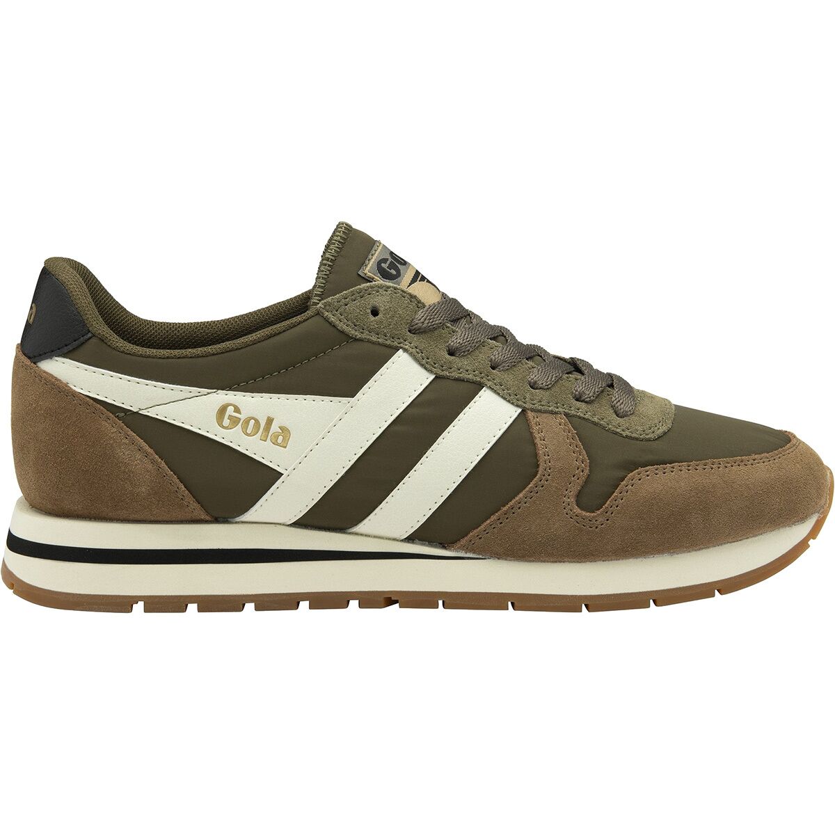 Image of Gola Daytona Chute Sneaker - Men's Khaki/Tobacco/Off White, 10.0