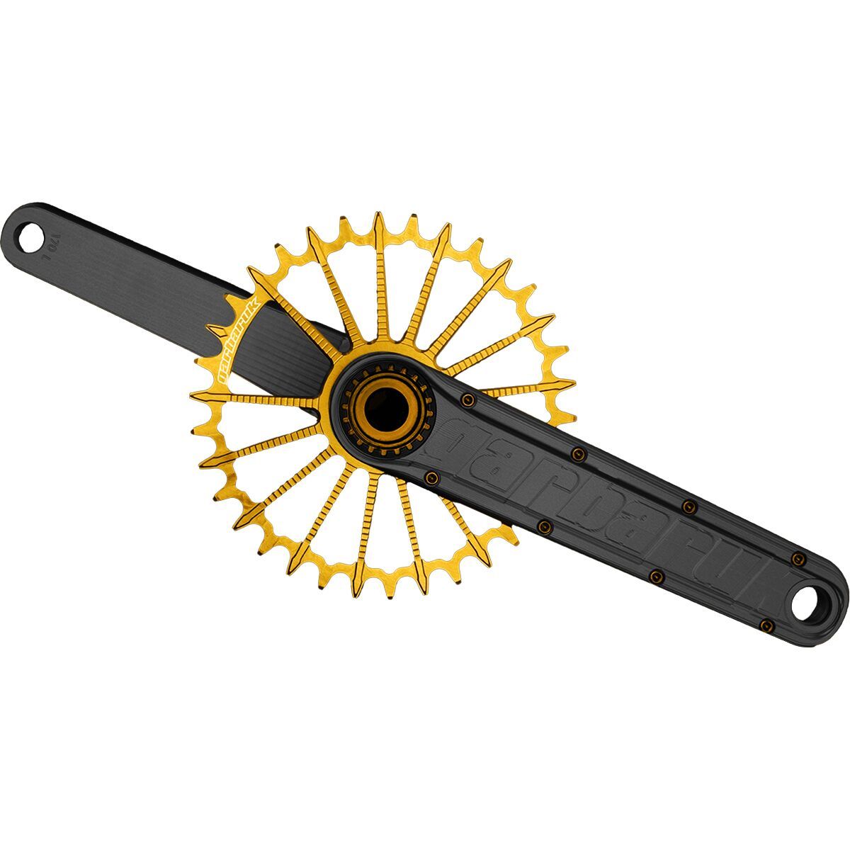 Image of Garbaruk Enduro Crankset Black, Gold, 165mm, 30mm