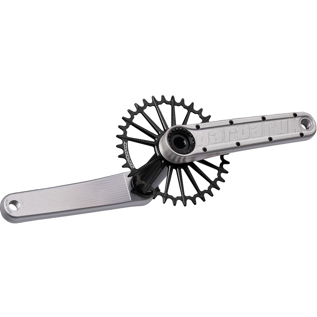 Image of Garbaruk Enduro Crankset Silver, Black, 165mm, DUB