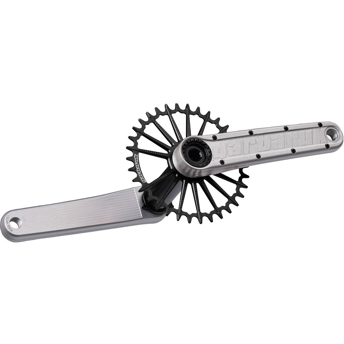 Image of Garbaruk Enduro Crankset Silver, Black, 165mm, 30mm