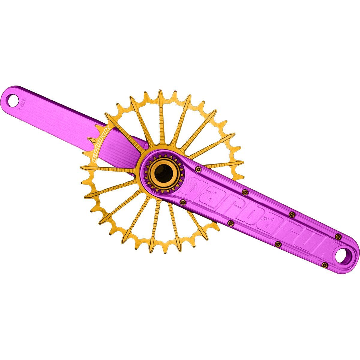 Image of Garbaruk Enduro Crankset Violet, Gold, 165mm, DUB
