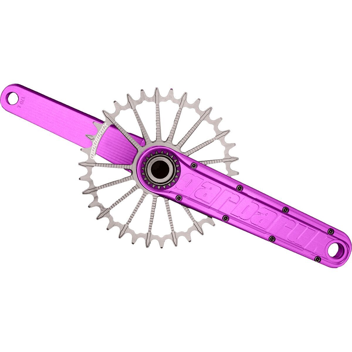 Image of Garbaruk Enduro Crankset Violet, Silver, 165mm, DUB