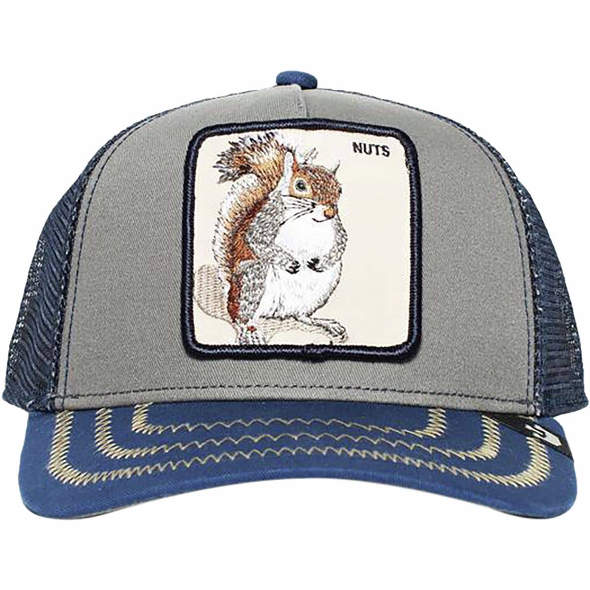 Goorin Bros Animal Farm Trucker Baseball Snapback Hat Cap Leave It Beaver  Gray