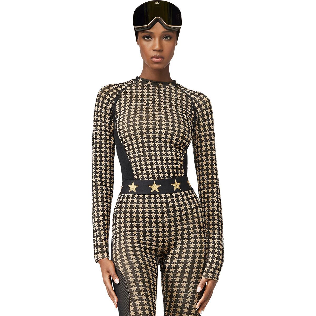 Image of Goldbergh Starlet Long-Sleeve Baselayer Top - Women's Black/Toffee, S/M