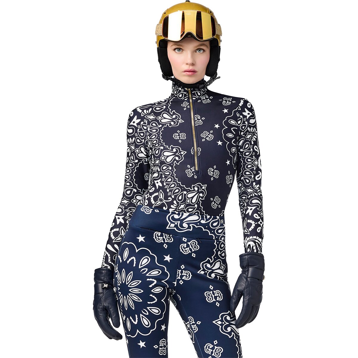 Goldbergh Goldbergh Toriko Ski Pully Top - Women's Bandana Paisley Blue, XS - $258.95 at Backcountry.com
