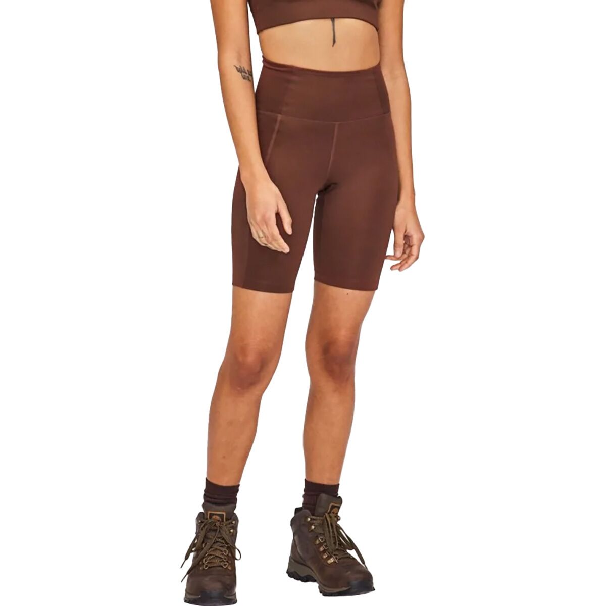 Girlfriend Collective Girlfriend Collective High Rise Bike Short - Women's Earth, XS