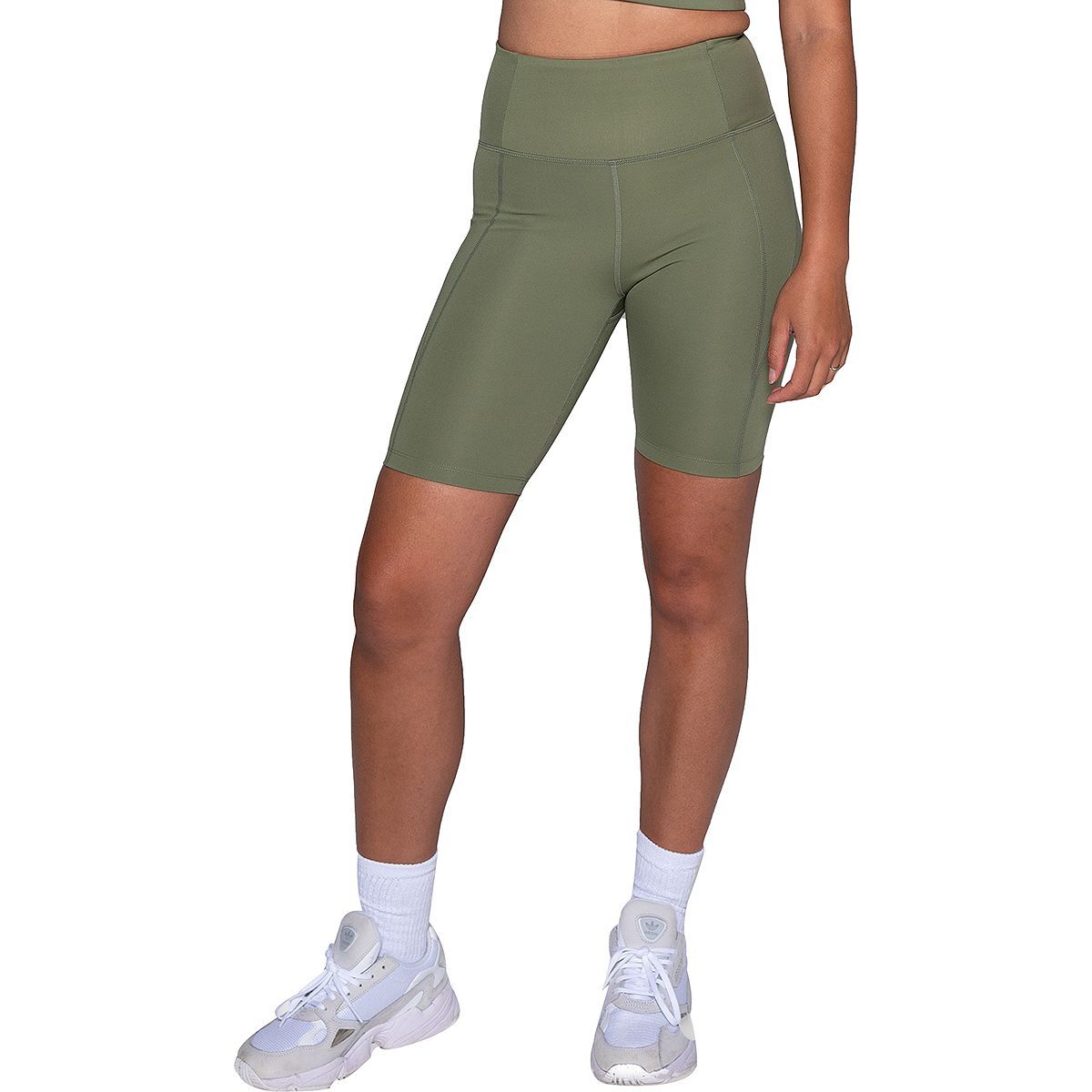 Girlfriend Collective High Rise Bike Short - Women's Olive, 3XL