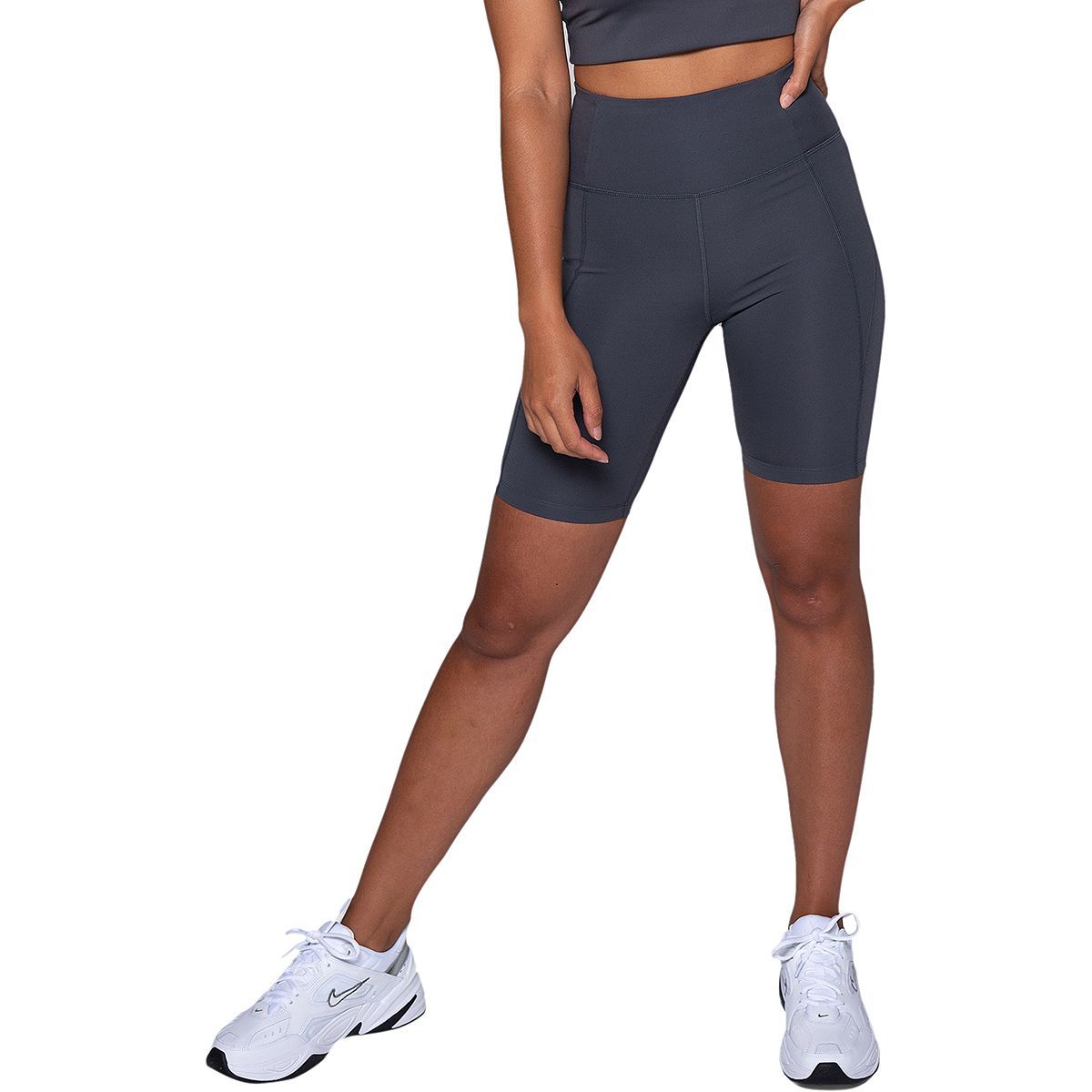 Girlfriend Collective High Rise Bike Short - Women's Smoke, XS