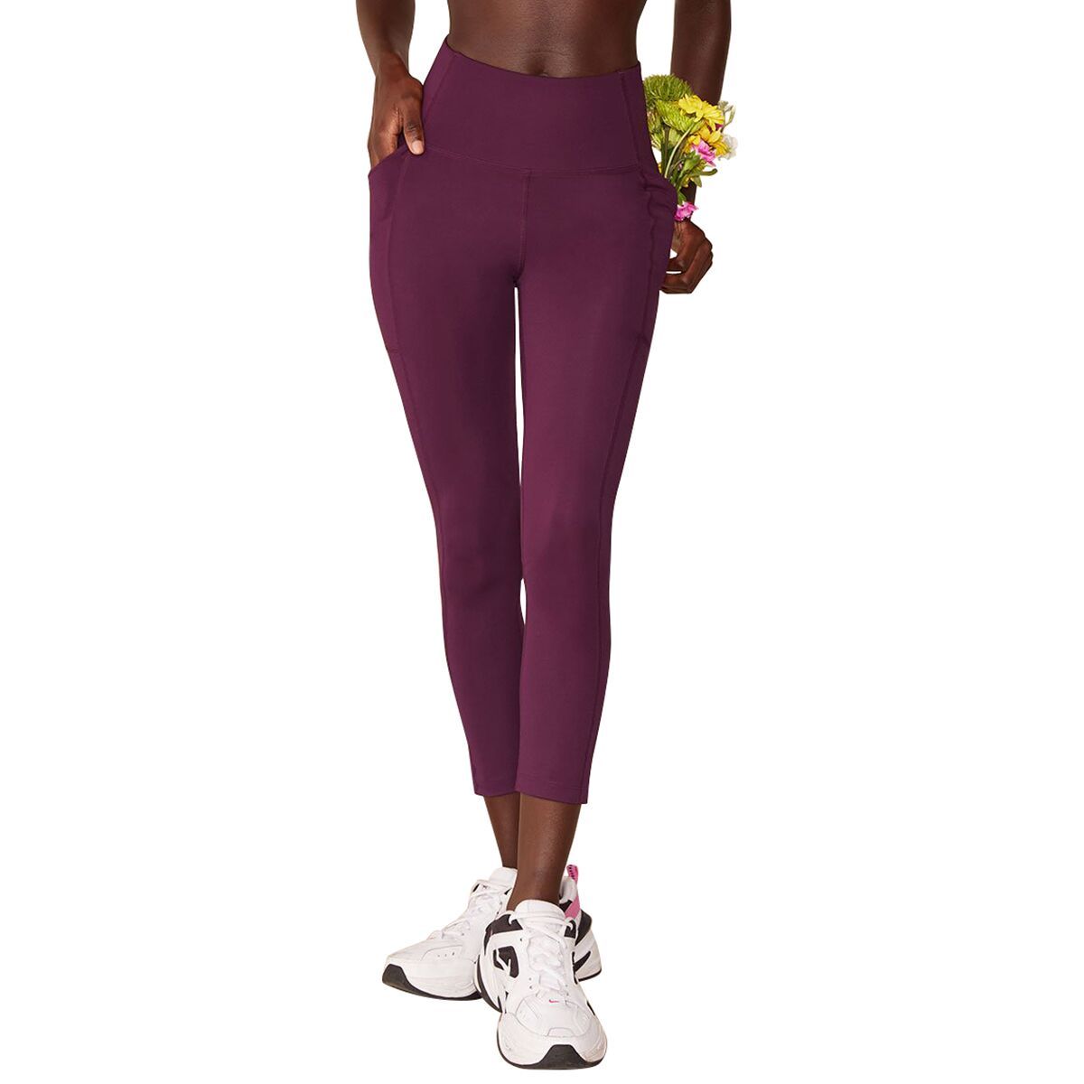 Girlfriend Collective Girlfriend Collective High Rise Pocket Legging - Women's Plum, XS