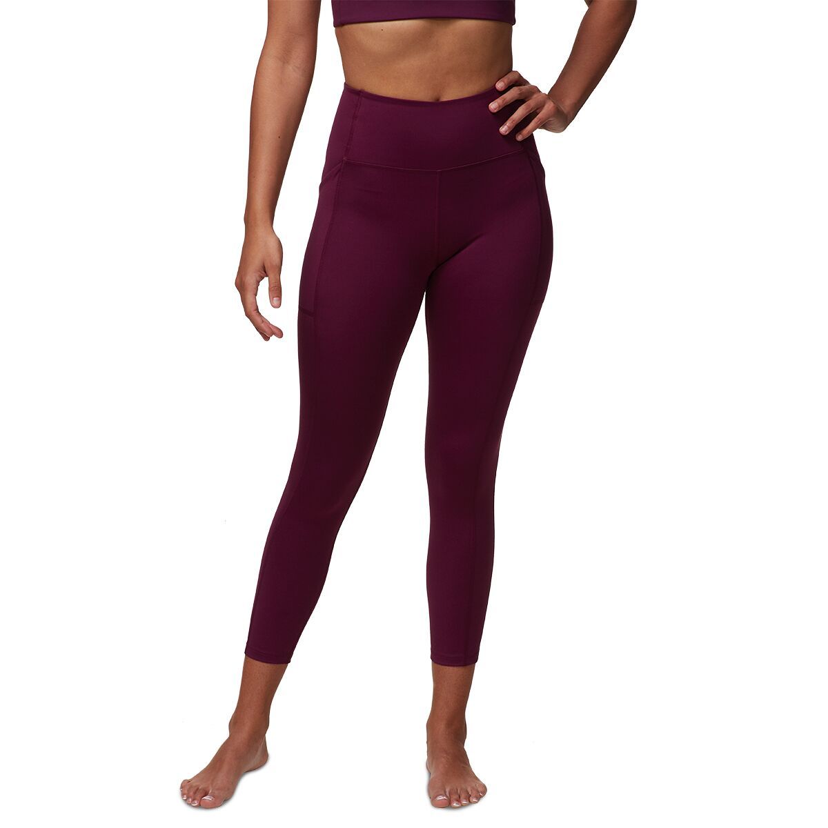 Girlfriend Collective Girlfriend Collective High Rise 7/8 Pocket Legging - Women's Plum, XS