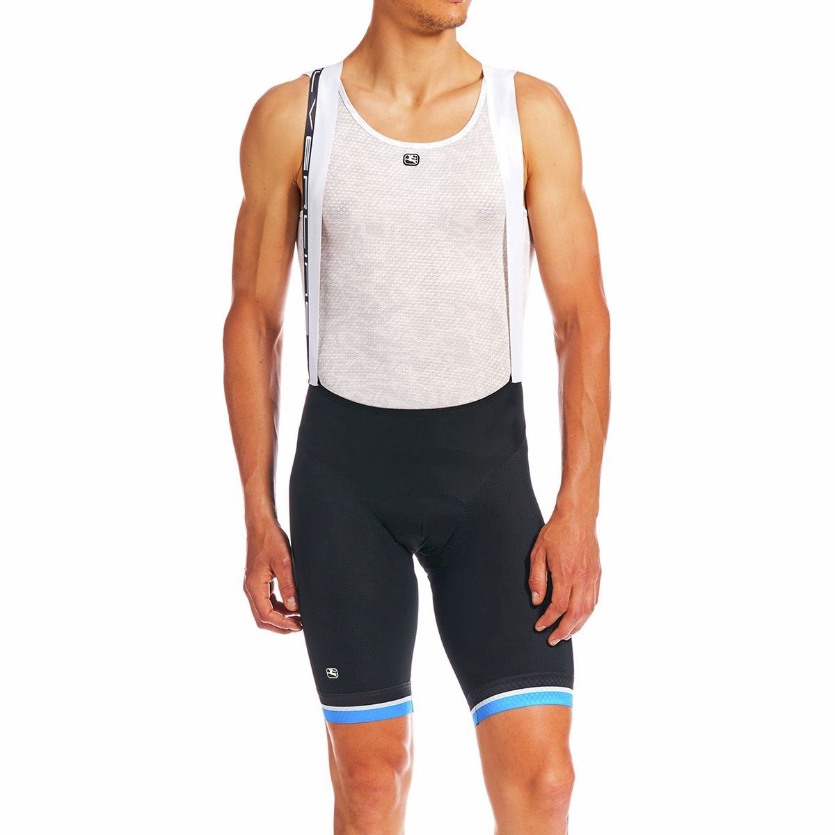 Giordana SilverLine Bib Short - Men's Black/Bright Blue, M