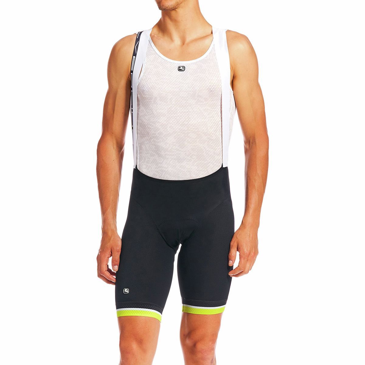 Giordana SilverLine Bib Short - Men's Black/Lime Punch, XXL