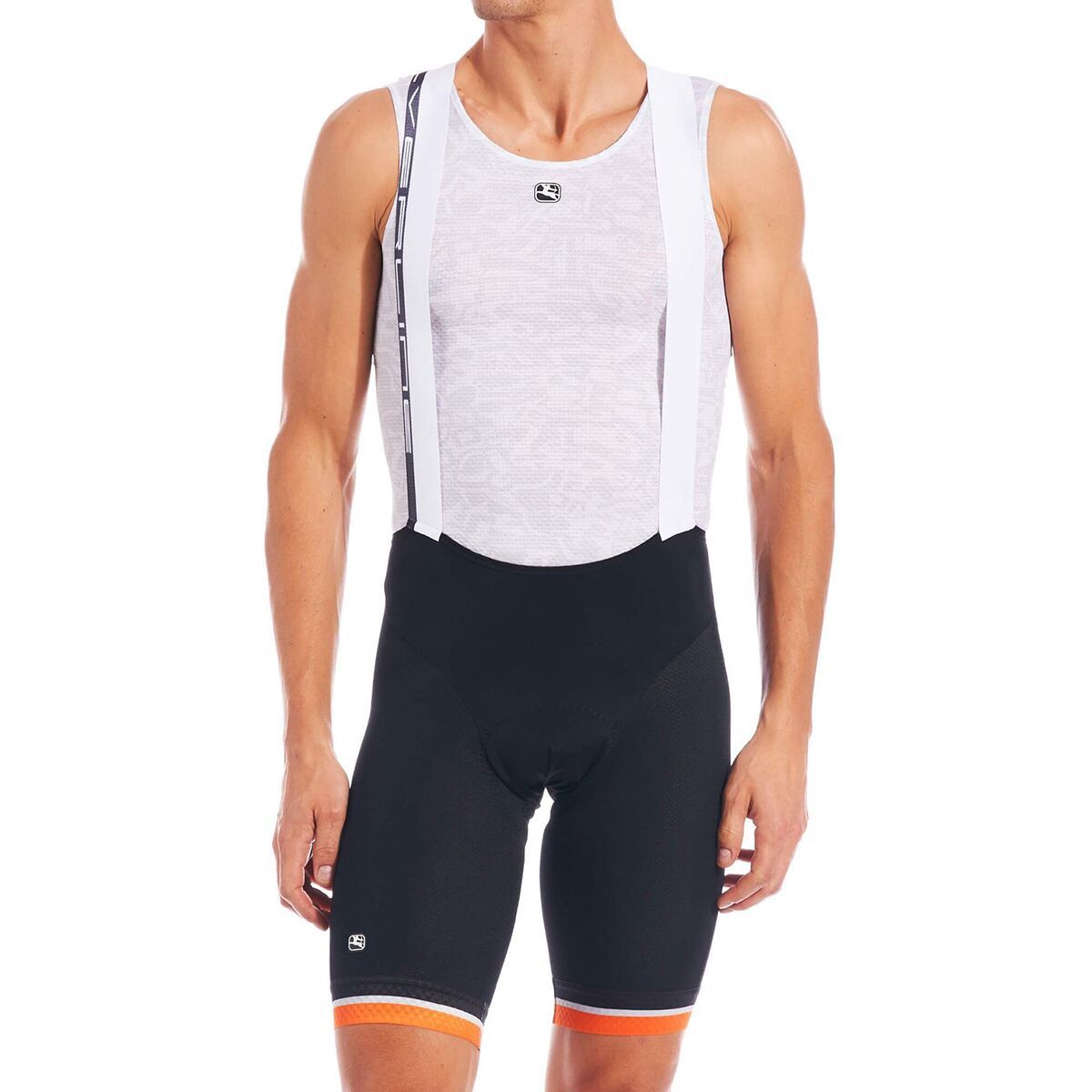 Giordana SilverLine Bib Short - Men's Black/Tangerine Orange, XL