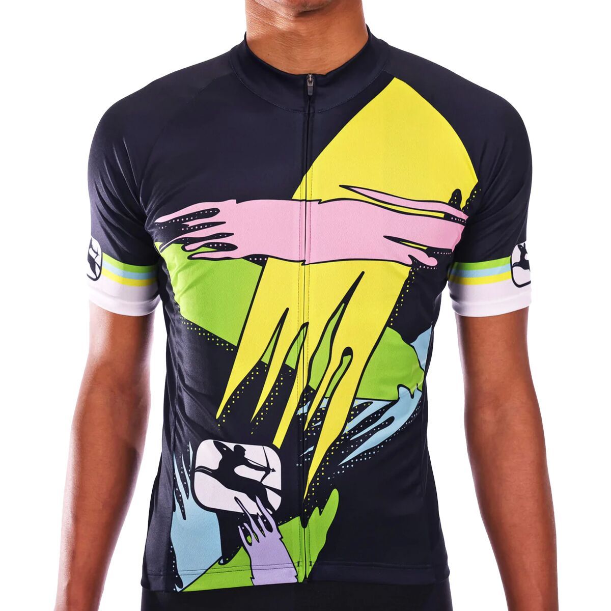 Giordana Moda Vero Pro Short-Sleeve Jersey - Men's Midnight Blue/Pink/Green, XS