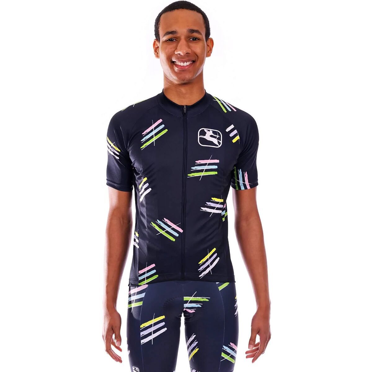 Giordana Moda Vero Pro Short-Sleeve Jersey - Men's Midnight Blue/Pink/Green/Yellow, XXL