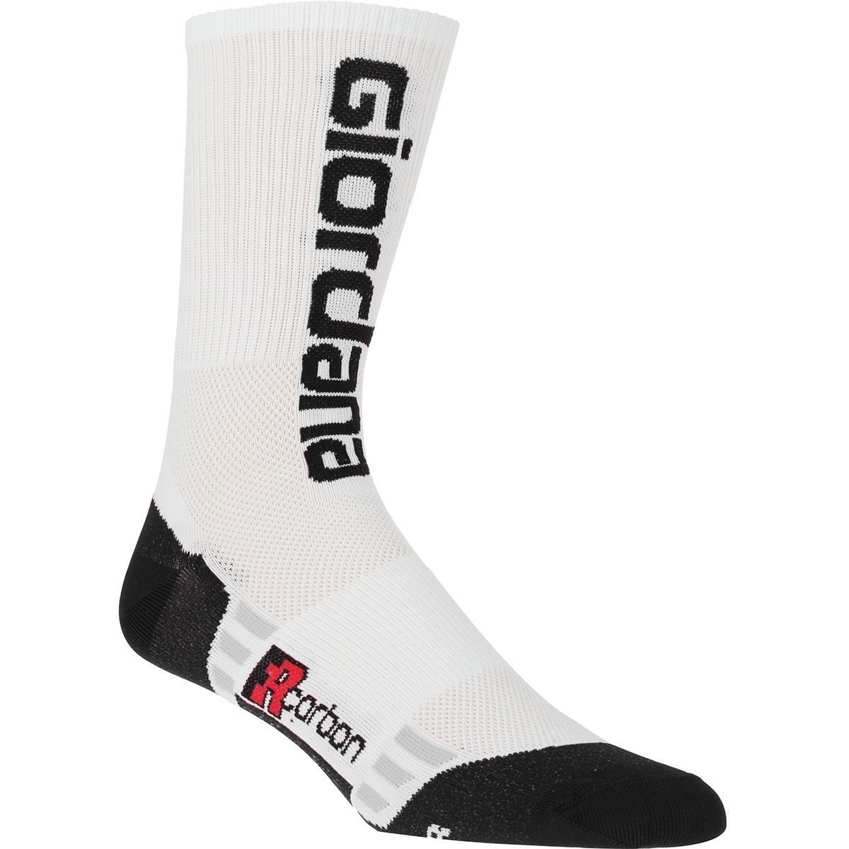 Giordana FR-C Tall Print Sock White/Black Logo, L