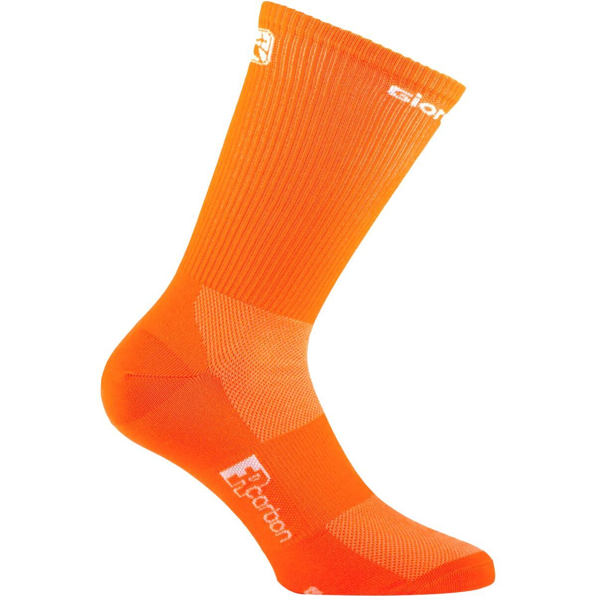 Image of Giordana FR-C Tall Cuff Socks Orange Fluo/White, M/41-44
