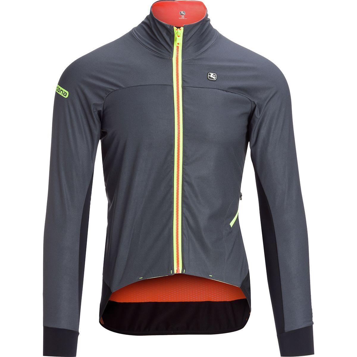 Giordana AV Extreme Jacket - Men's Charcoal/Fluo Yellow, XL