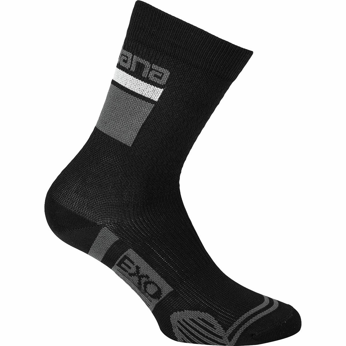 Giordana EXO Tall Cuff Compression Sock Black/Titanium, S